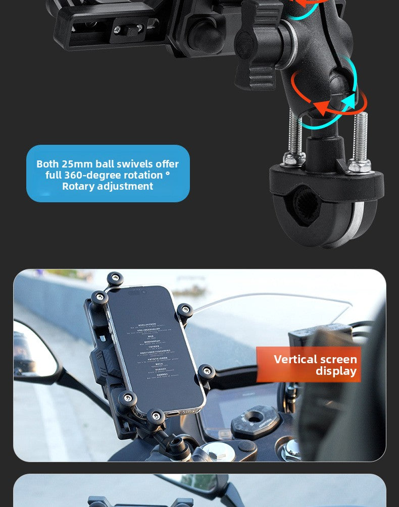Electric vehicle shock-proof mobile phone holder