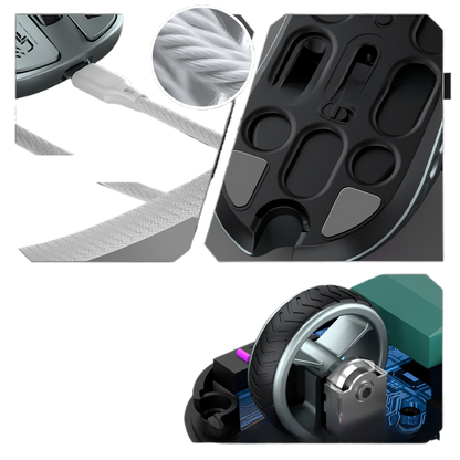 Hollow-out Wireless Gaming Mouse with Three-mode Connectivitye