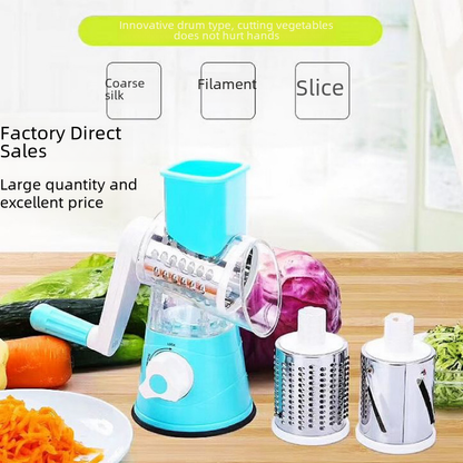 Multi-function Drum Vegetable Cutter Hand Kitchen Shredder Grater Potato Slicer