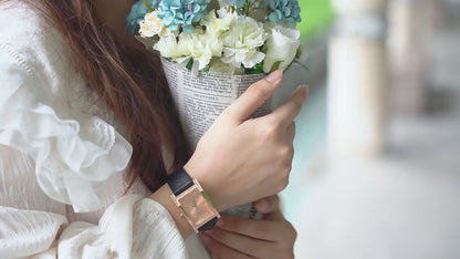Laboli Live Broadcast Women's Watch Niche Square Women's Watch Waterproof Quartz Watch Light Luxury Belt Watch Wholesale