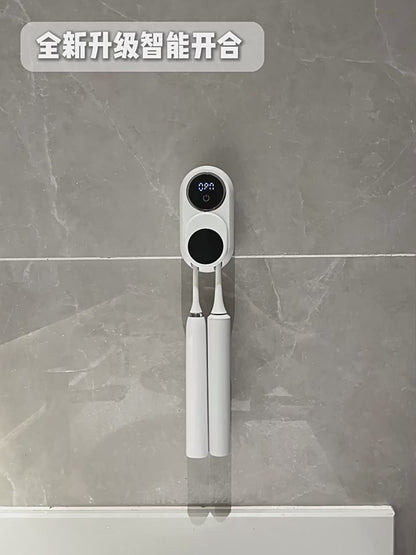 Manufacturer Toothbrush Sterilizer Storage Shelf Bathroom Smart Electric Sterilization Warehouse Wall-Mounted Storage Drying Double Toothbrush