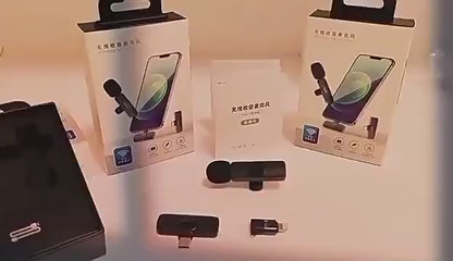 Wireless Collar Clip Microphone Collar Bluetooth Mini Mobile Phone Shooting Video Port Broadcasting Radio Microphone Anchor Recording Equipment
