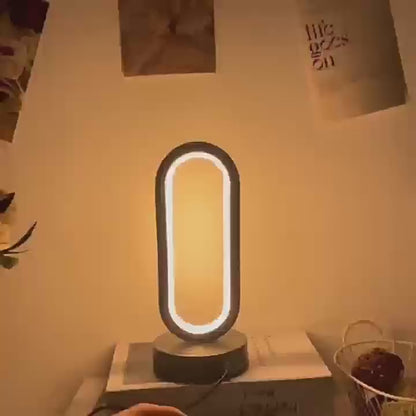 Simple Modern Creative Led Round Household Usb Table Lamp Hotel Bedside Study Bedroom Living Room Dimmable Lighting