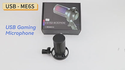 Cross-Border New USB Condenser Microphone Me6S Live Recording Microphone Singing Recording Condenser Mic