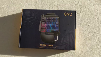 Viper G92 One-handed Gaming Keyboard Pressure Gun Chicken Throne One-handed Key Mouse Gaming Keyboard Mouse Wholesale
