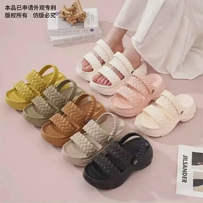 Thick Slippers New Women's Fashion Trendy Cyber Songcake Wedge Fairy Style Student Sandals