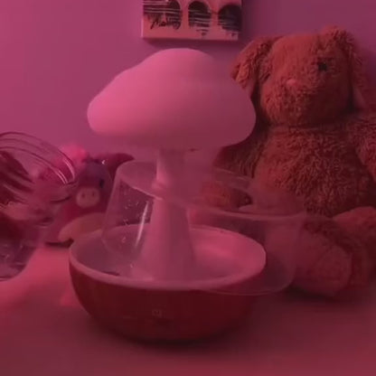 Raindrop Humidifier Essential Oil Household Wood Grain Volume Cross-Border Rain Mushroom Aromatherapy Cloud Lamp Bedroom Fog