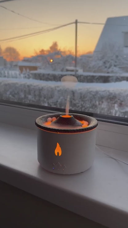 New Two-color Spray Ring Volcano Humidifier