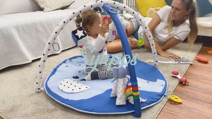 Cross-Border Ready-Made Baby Fitness Stand Little Fox With Bracket Game Mat Ready-Made Baby Crawling Mat Game Mat