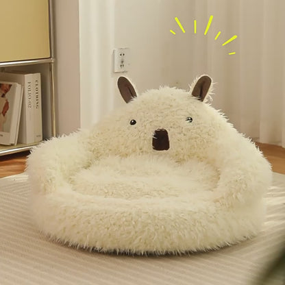 New Alpaca Pet Cat House Winter Plush Nest Warm Thickened Dog House High Rebound Cat Sofa Pet Supplies