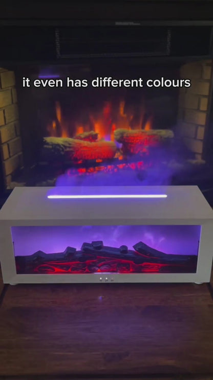 25 Years Of New Simulation Flame Fireplace Aromatherapy Machine Home Desktop Remote Control 5V Humidifier Colorful Lights Cross-border