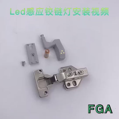 Factory Direct Furniture Hardware Accessories Hydraulic Hinge LED Lamp Cabinet Wardrobe Hinge Intelligent Induction Lamp