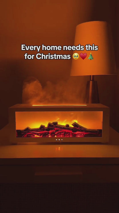 25 Years Of New Simulation Flame Fireplace Aromatherapy Machine Home Desktop Remote Control 5V Humidifier Colorful Lights Cross-border