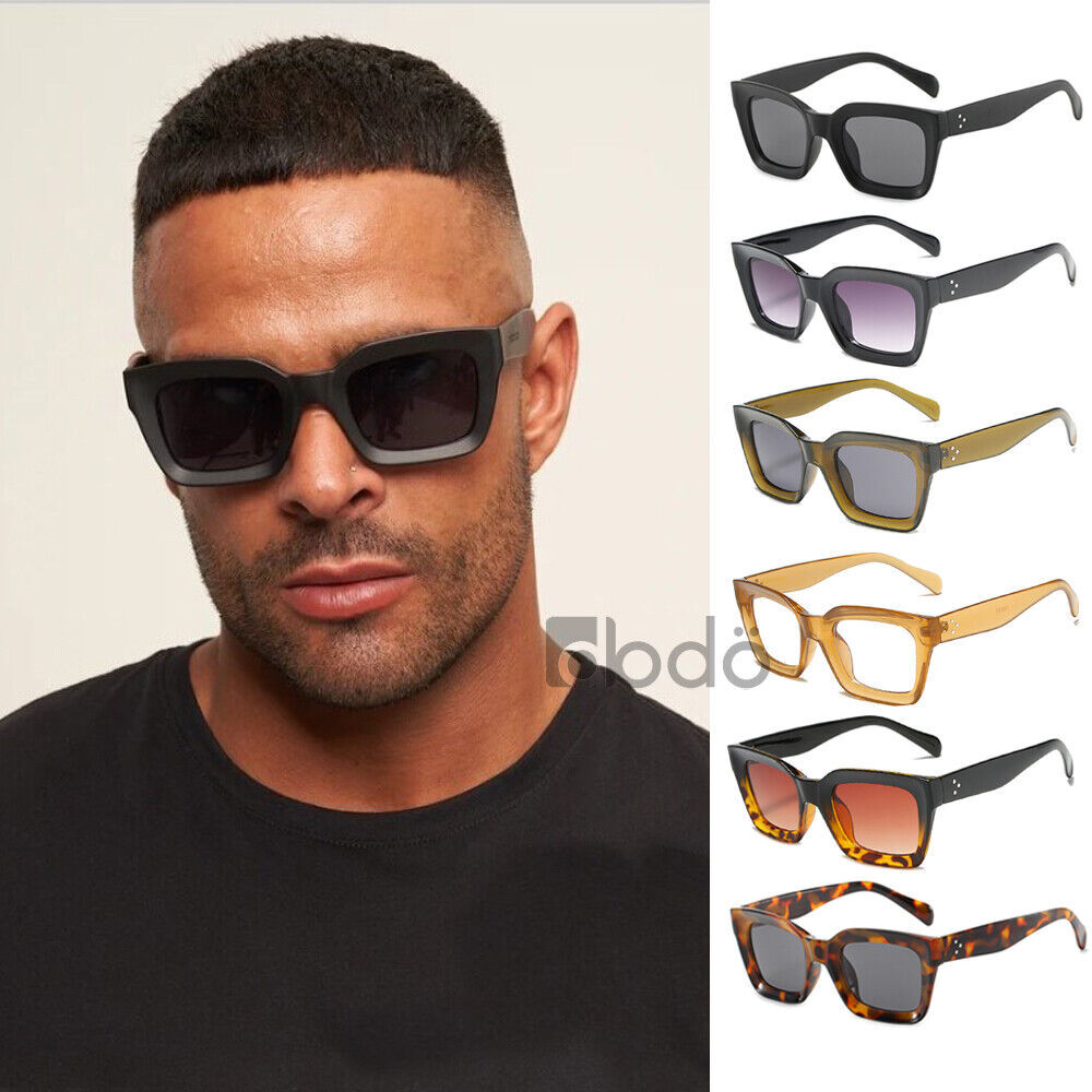 Classic Thick Box Sunglasses Men's Driving UV-resistant Advanced Sense Full Frame Sunglasses Street Photoshoot All-match Sunglasses
